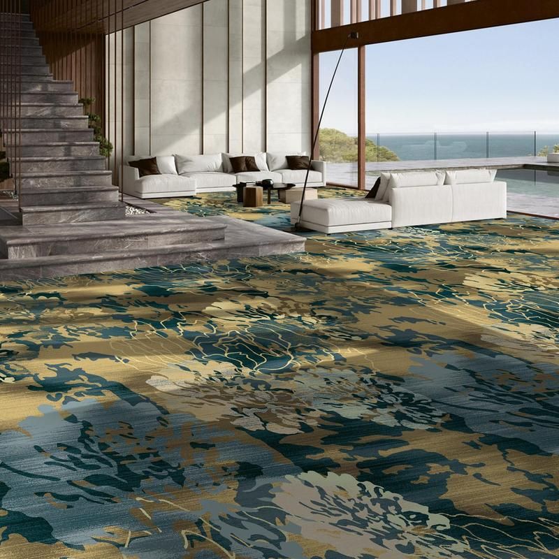 Tapis Imprimé en Nylon Ignifuge pour Hôtels et Espaces Commerciaux