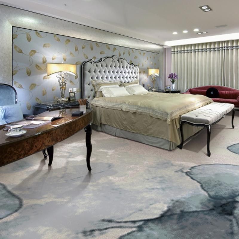 Luxury Blue Nylon Printed Hotel Carpet