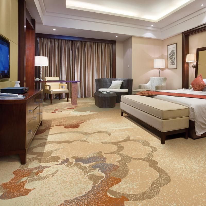 Luxury Blue Nylon Printed Hotel Carpet