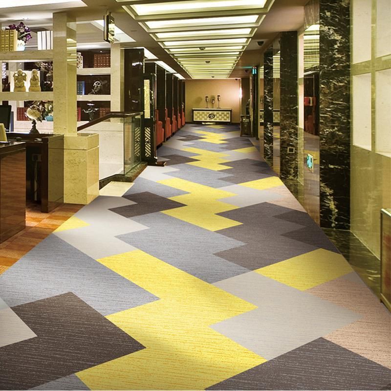 Luxury Geometric Nylon Printed Corridor Carpet