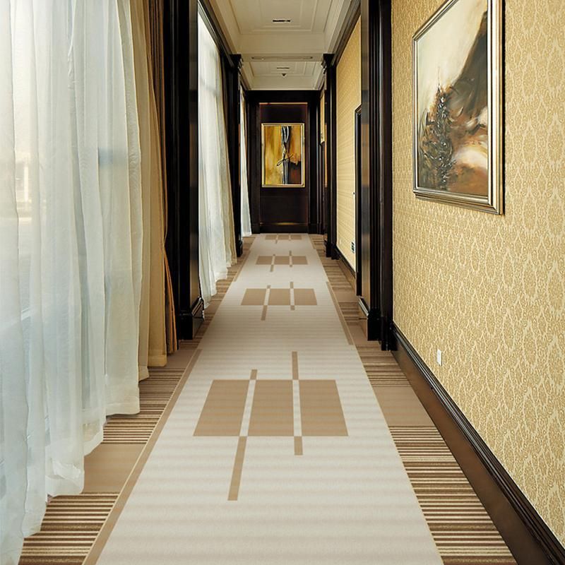 Luxury Geometric Nylon Printed Corridor Carpet