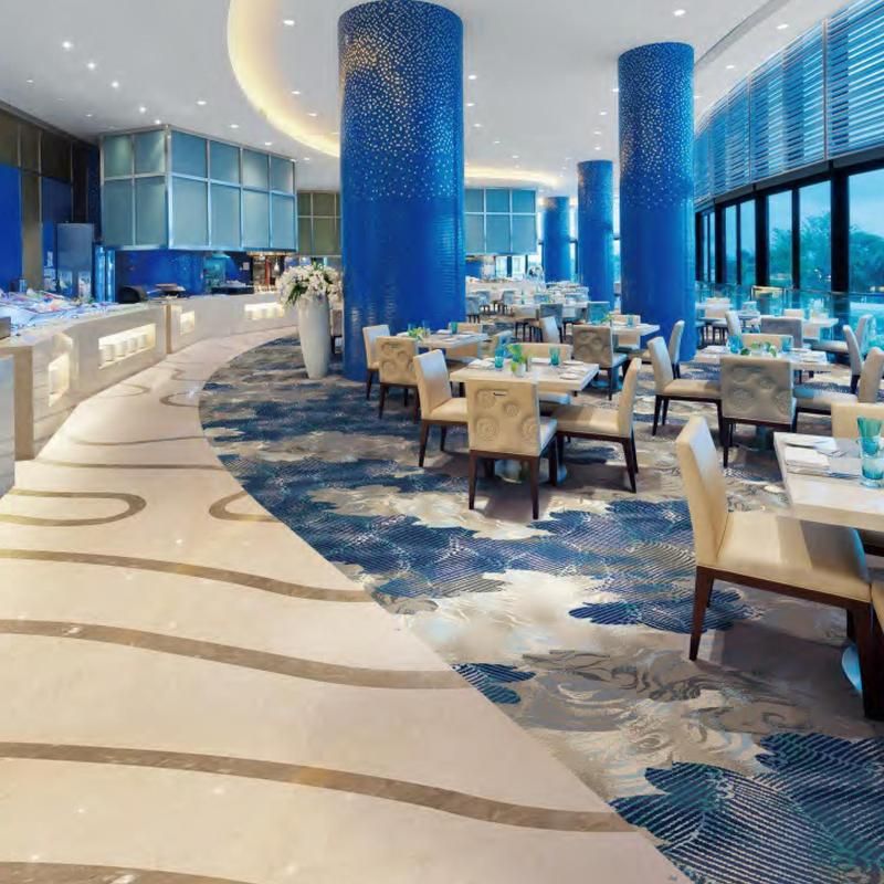 سجادة صوفية حمراء كازينو 4م - تصميم فاخر فنادق ولوبيات