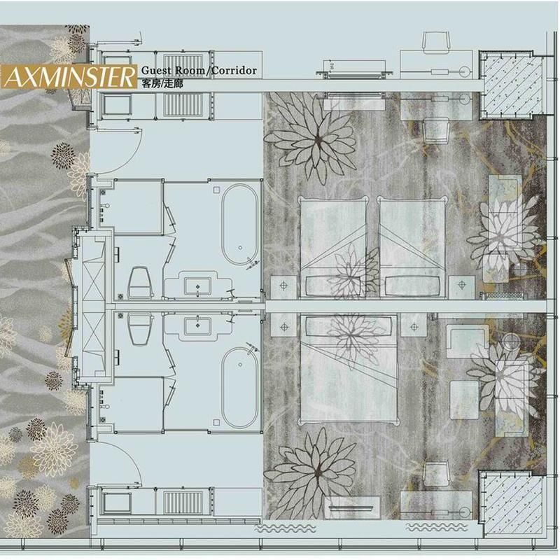 Luxuriöser Axminster Wollteppich für 5-Sterne Hotels
