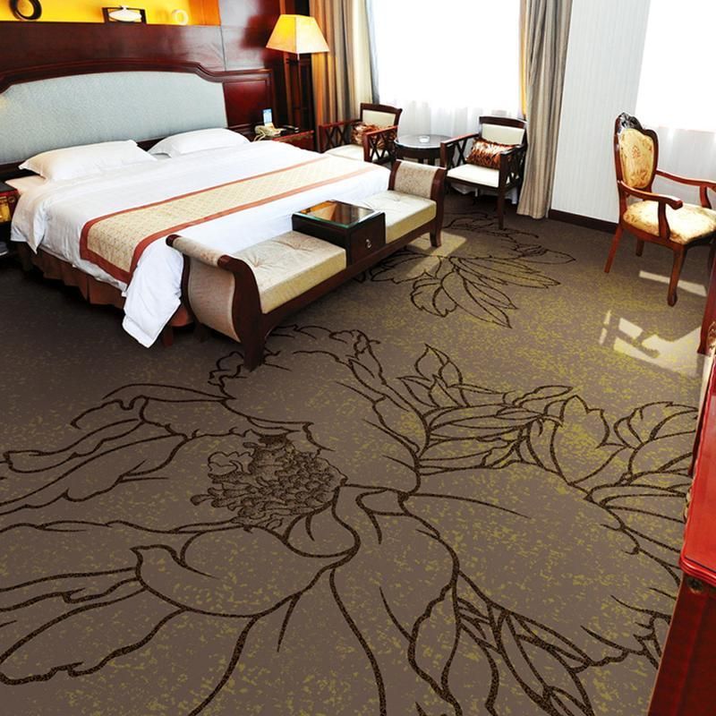 Luxury Yellow Wool Bedroom Carpet