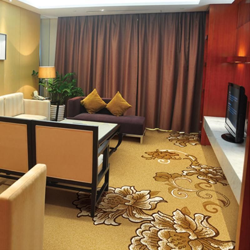 Luxury Yellow Wool Bedroom Carpet