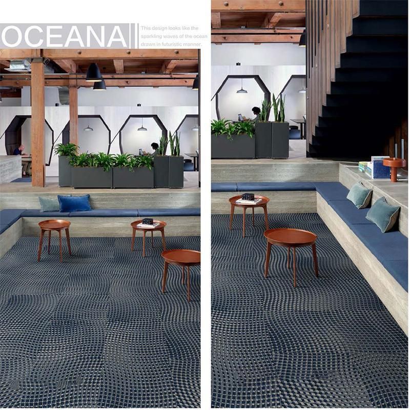 Ковровые Плитки Полиамид Дизайн Линии Точки для Офисов